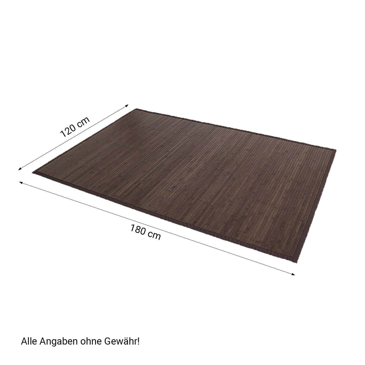 Bambusmatte Bambusteppich Teppich Bambus 120x180 dunkel - Palo24
