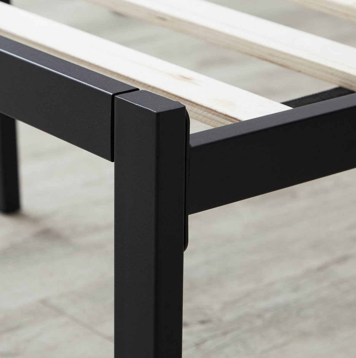 Metallbett 90x200 cm Schwarz - Palo24