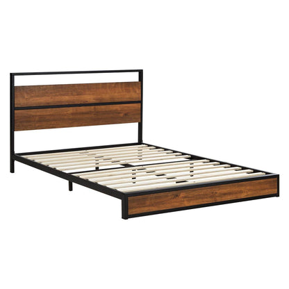 Metallbett 140x200 cm Schwarz mit Lattenrost - Palo24