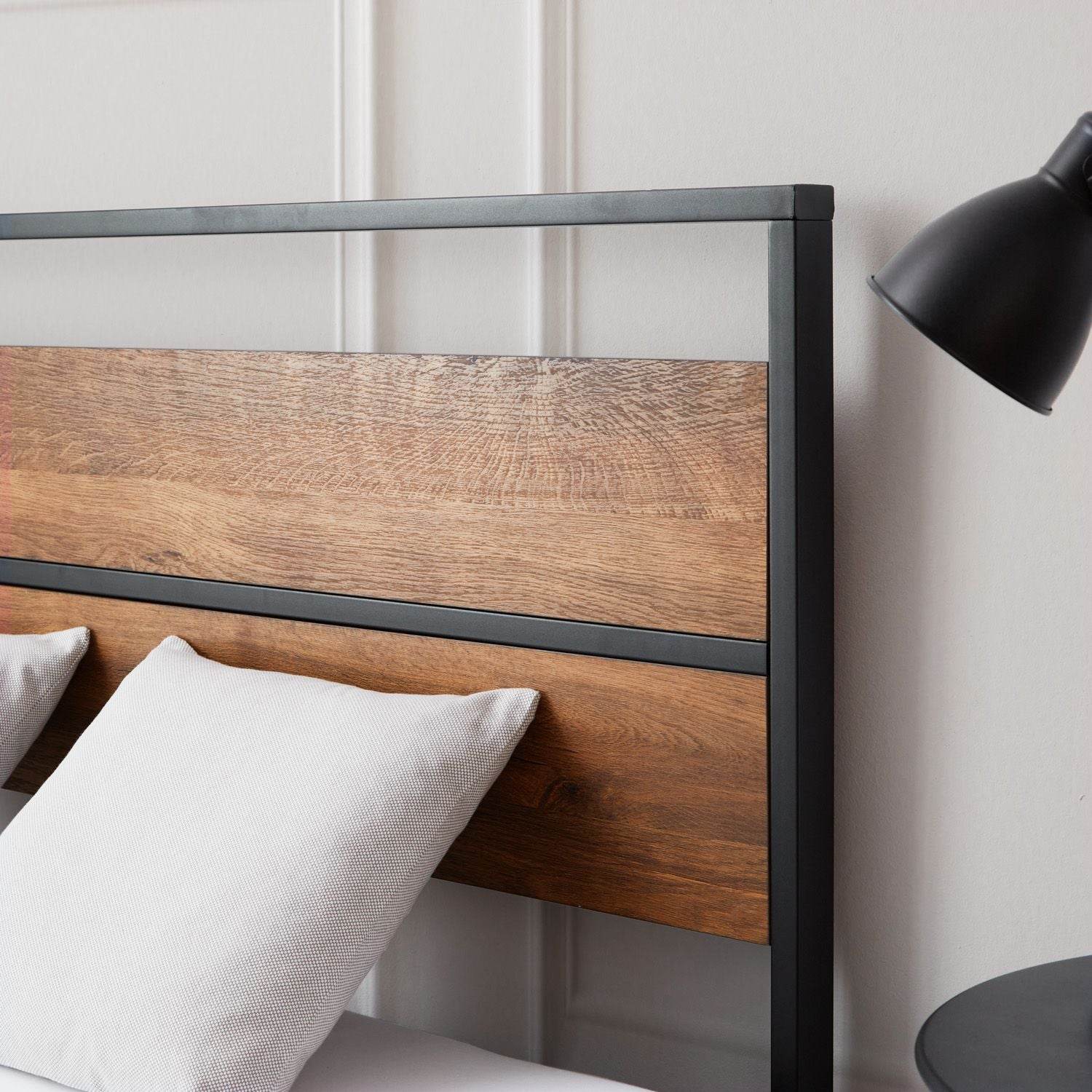 Metallbett 140x200 cm Schwarz mit Lattenrost - Palo24