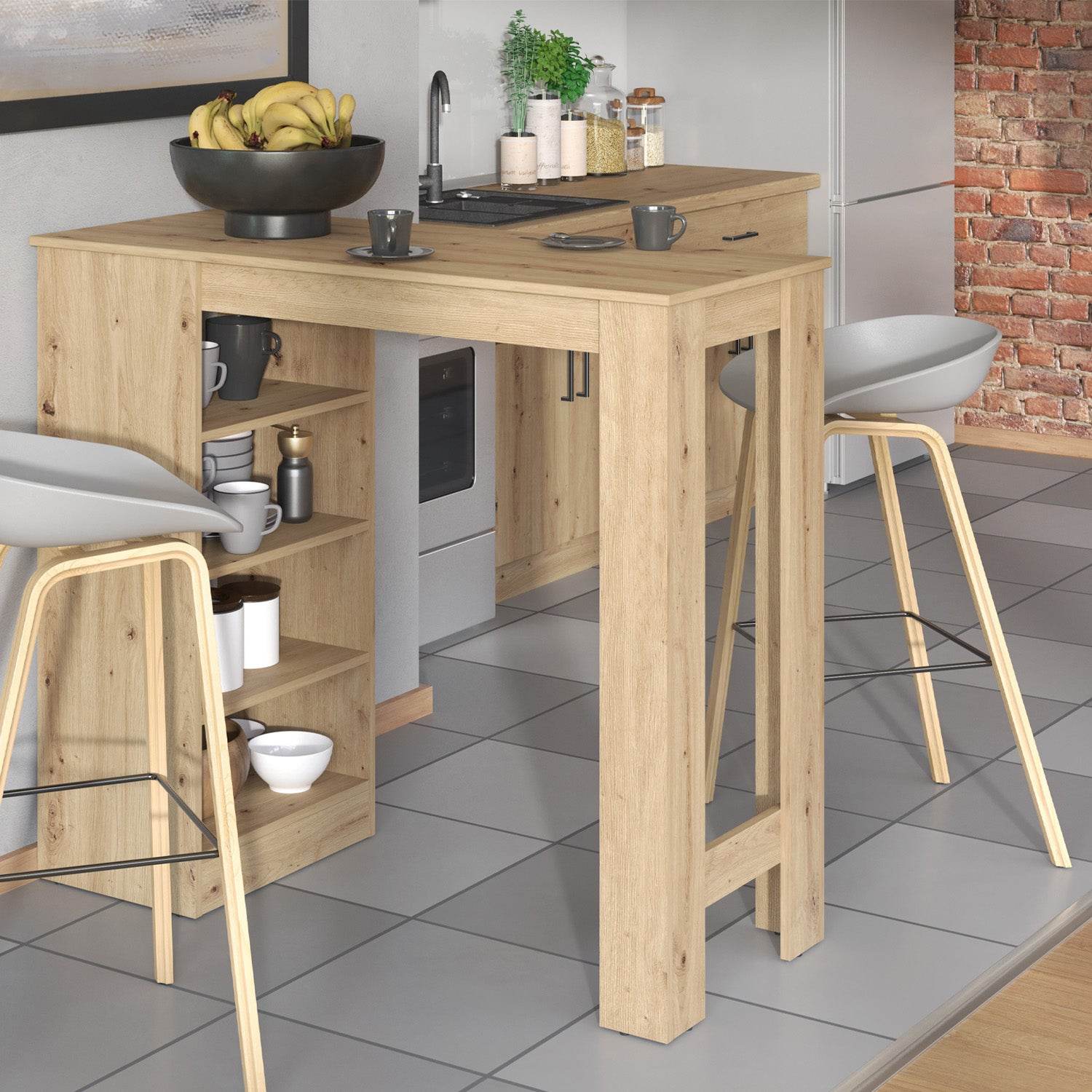 Bartisch 120x50 cm Natur - Palo24