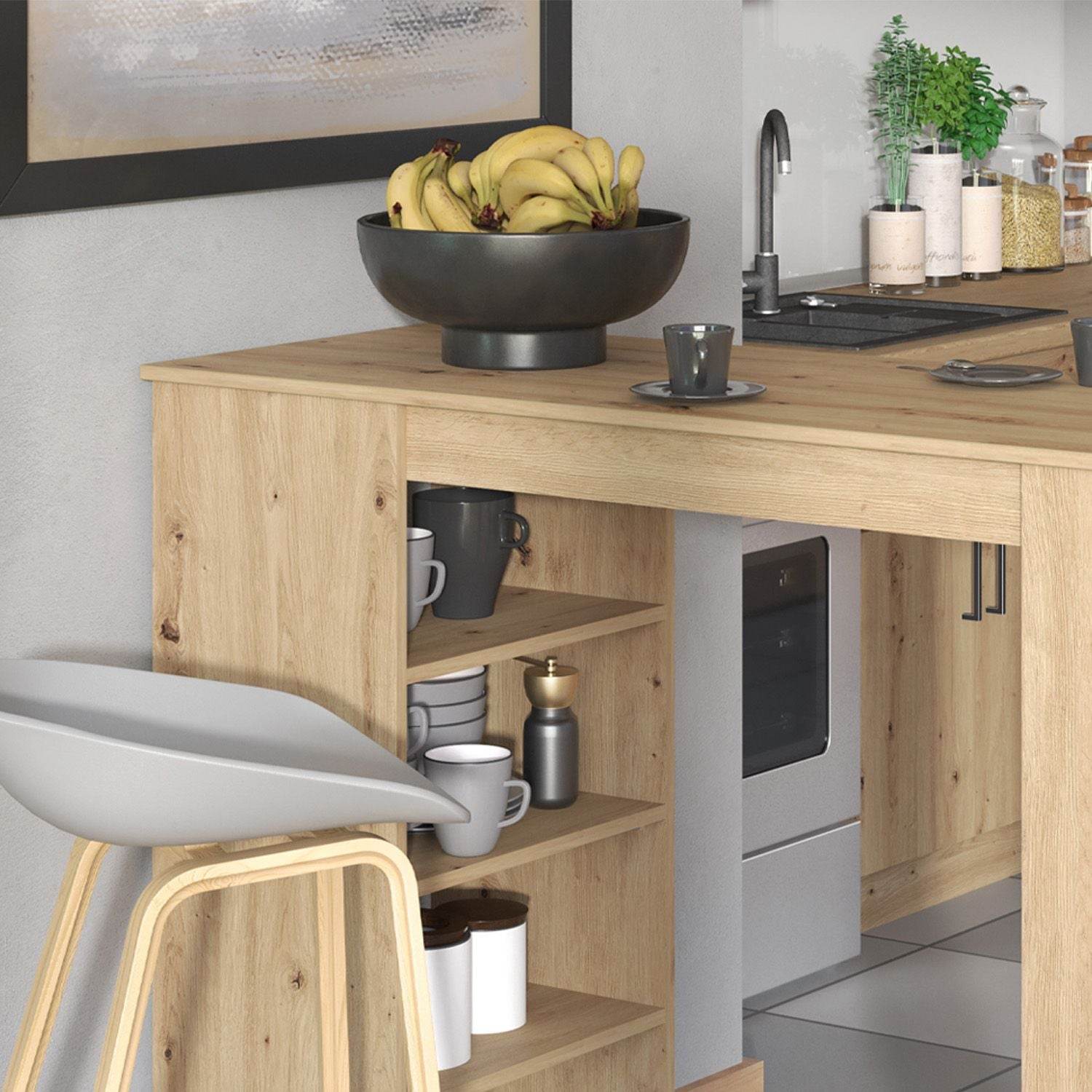 Bartisch 120x50 cm Natur - Palo24