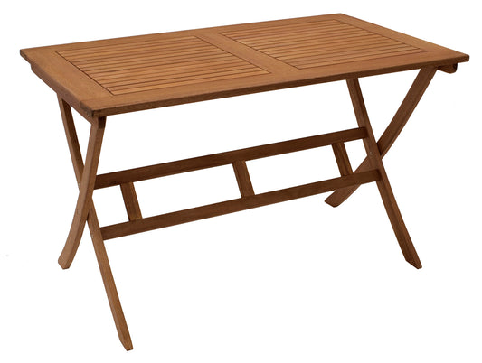Table pliante BONITA 120x70cm, eucalyptus huilé, certifié FSC®