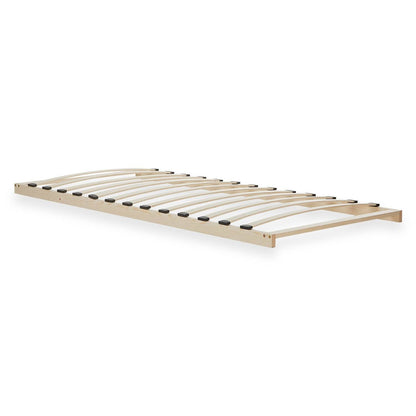 Komfortbett 90x200 mit Lattenrost Seniorenbett Höhenverstellbar Holzbett Weiss - Palo24