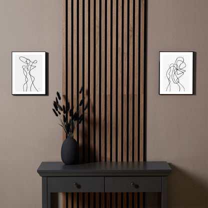 Akustikpaneele Wandpaneele 60 x 60 cm Braun Walnuss | Holz | 3D Leisten - Palo24