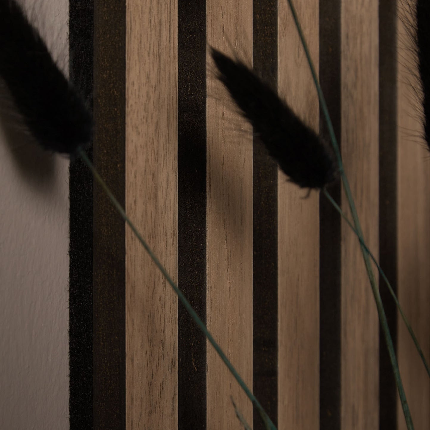 Akustikpaneele Wandpaneele 60 x 60 cm Braun Walnuss | Holz | 3D Leisten - Palo24