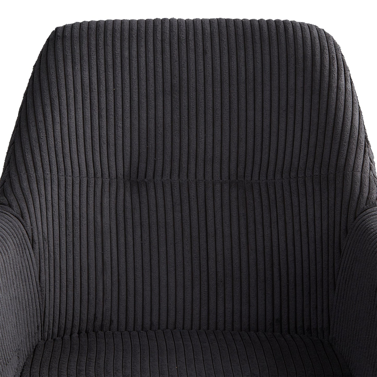 Polsterstuhl Cord Grau | einzeln | drehbar | mit Armlehnen | Küche Esszimmer Büro