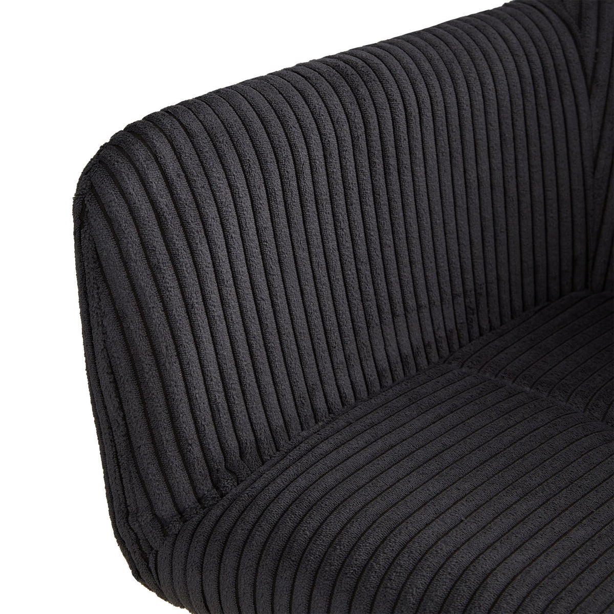 Polsterstuhl Cord Grau | einzeln | drehbar | mit Armlehnen | Küche Esszimmer Büro