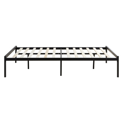 Metallbett 140x200 cm Schwarz Doppelbett Futonbett Bett Bettgestell Lattenrost Gästebett