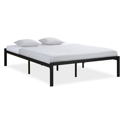 Metallbett 140x200 cm Schwarz Doppelbett Futonbett Bett Bettgestell Lattenrost Gästebett