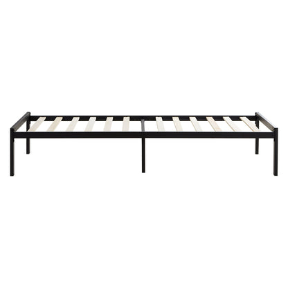 Metallbett 90x200 cm Schwarz Einzelbett Futonbett Bett Bettgestell Lattenrost