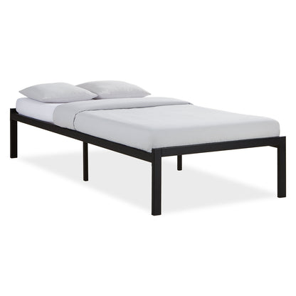 Metallbett 90x200 cm Schwarz Einzelbett Futonbett Bett Bettgestell Lattenrost