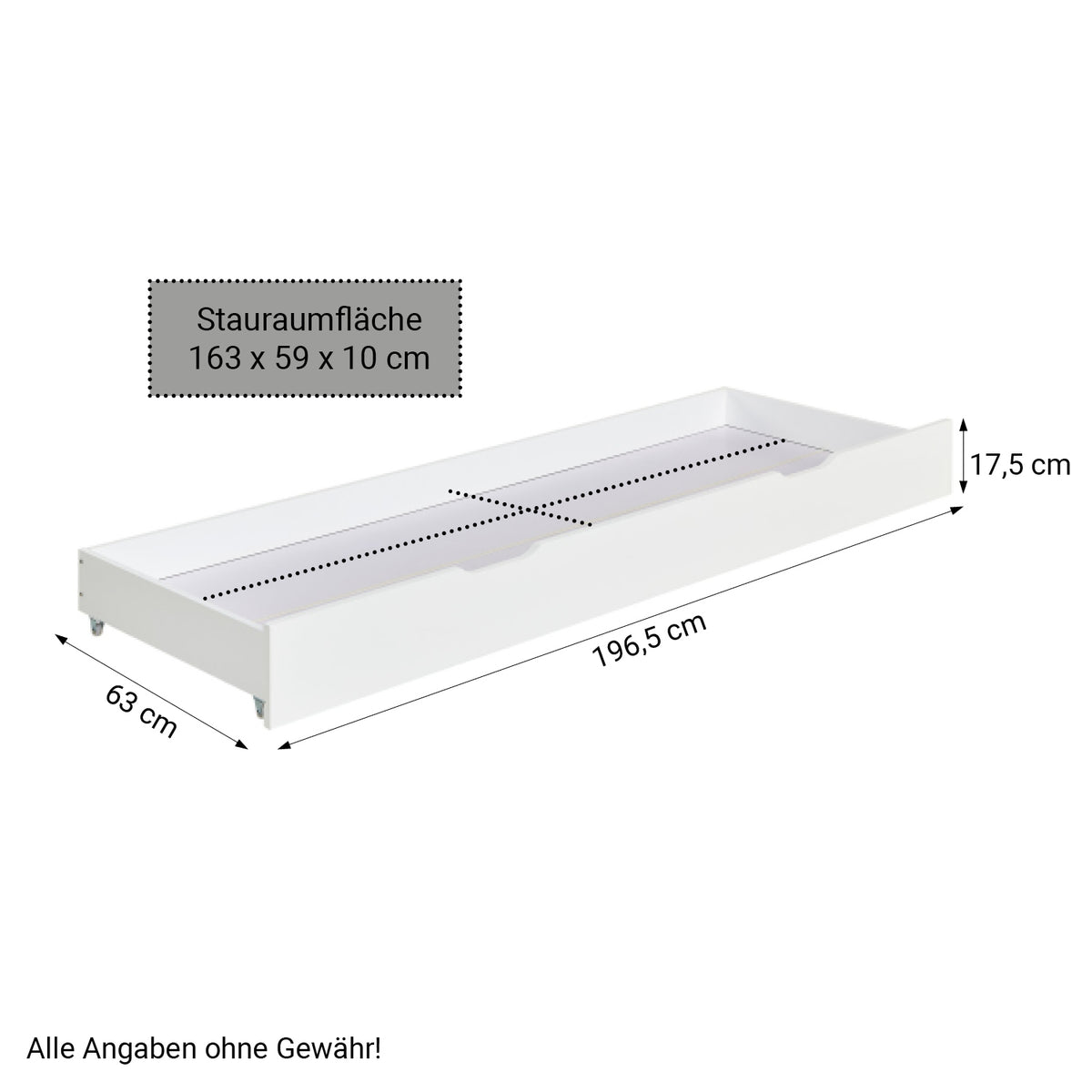 Etagenbett mit Matratzen 90x200 cm mit Bettkasten Dreifachbett Weiss