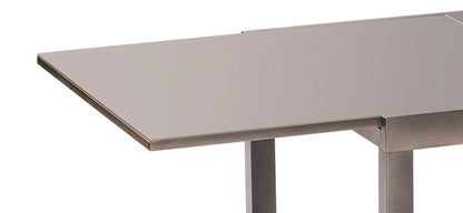 Table à rallonge SORRENTO 200/300x110cm, aluminium graphite + verre