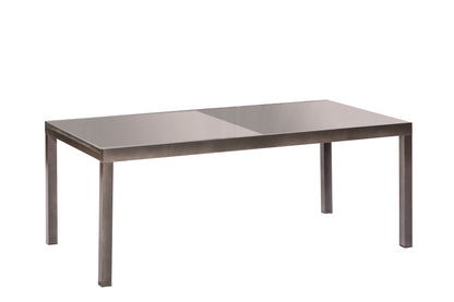 Table à rallonge SORRENTO 200/300x110cm, aluminium graphite + verre