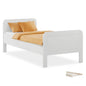 Komfortbett 90x200 mit Lattenrost Seniorenbett Höhenverstellbar Holzbett Weiss - Palo24