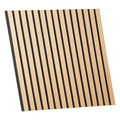 2er-Set Akustikpaneele Wandpaneele 60 x 60 cm Natur Eiche Holz 3D Leisten - Palo24