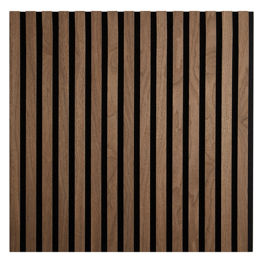 Akustikpaneele Wandpaneele 60 x 60 cm Braun Walnuss | Holz | 3D Leisten - Palo24