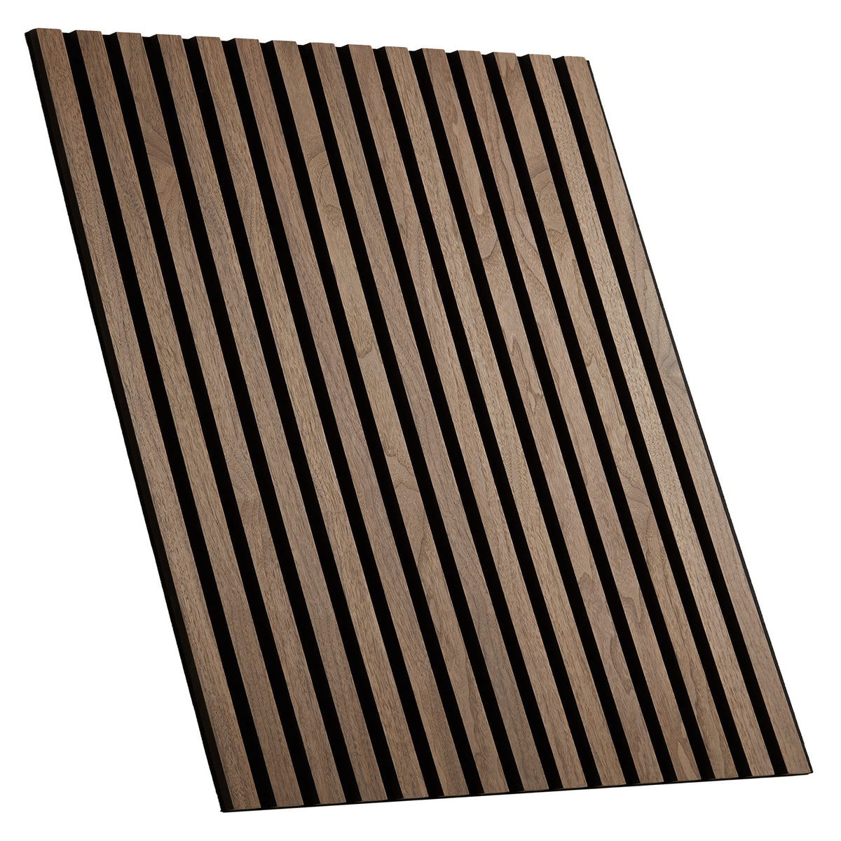 4er-Set | Akustikpaneele Wandpaneele 60 x 60 cm Braun Walnuss | Holz | 3D Leisten - Palo24