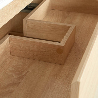 Badmöbel Set 3 tlg. Doppelwaschtisch 120 cm Holz Eiche - Palo24