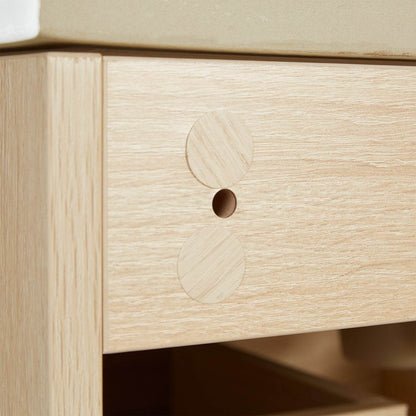 Badmöbel Set 3 tlg. Doppelwaschtisch 120 cm Holz Eiche - Palo24