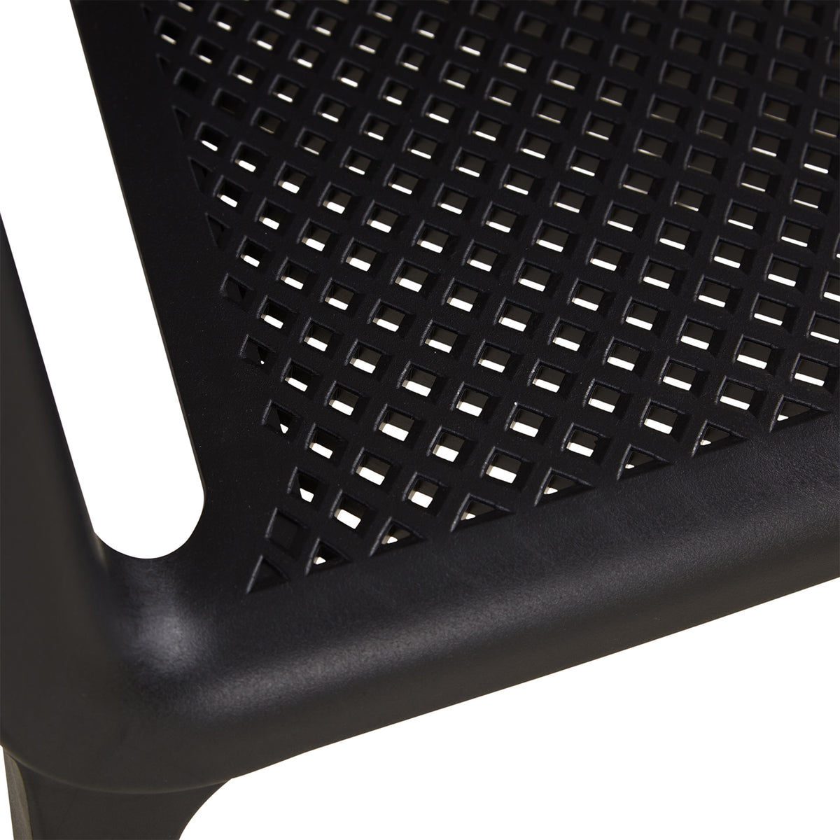 Gartenstuhl mit Armlehnen 4er Set Gartensessel Schwarz Stühle Kunststoff