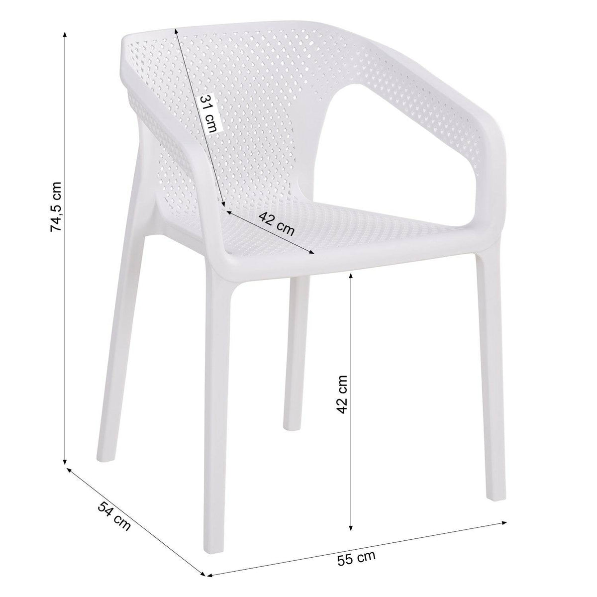 Balkonmöbel Sitzgruppe Garten Set Loungemöbel weiss - Palo24