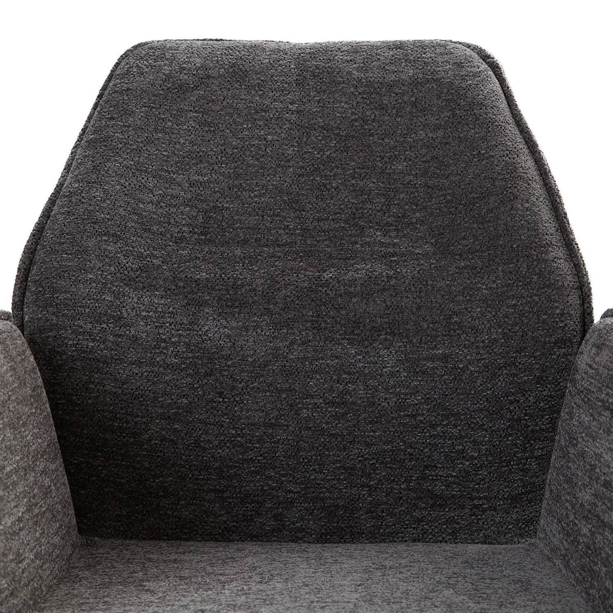 Esszimmerstuhl Drehbar Armlehne Chenille Grau - Palo24