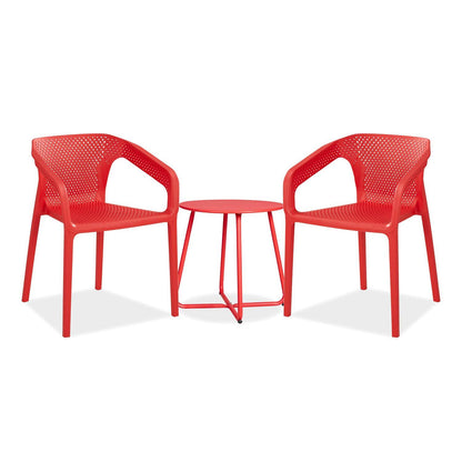 Balkonmöbel Set Sitzgruppe Garten Set Loungemöbel Rot - Palo24
