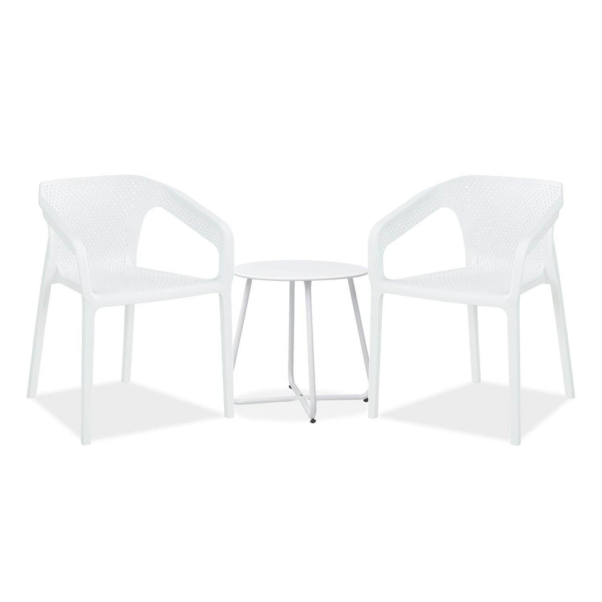 Balkonmöbel Sitzgruppe Garten Set Loungemöbel weiss - Palo24