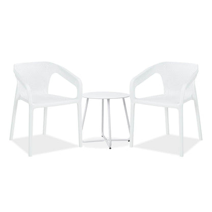 Balkonmöbel Sitzgruppe Garten Set Loungemöbel weiss - Palo24