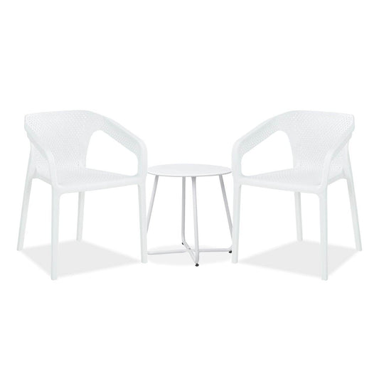 Balkonmöbel Sitzgruppe Garten Set Loungemöbel weiss - Palo24