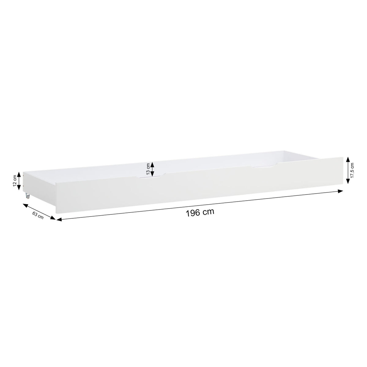 Etagenbett 2 Liegeflächen 90x200 cm und 140x200 cm Weiss | mit Bettkasten | mit Lattenrost