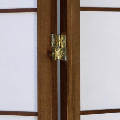 3 fach Holz Paravent Raumteiler tabak - Palo24