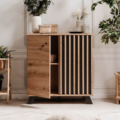 Kommode Sideboard 80 cm Holz Eiche Anrichte - Palo24