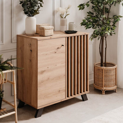 Kommode Sideboard 80 cm Holz Eiche Anrichte - Palo24