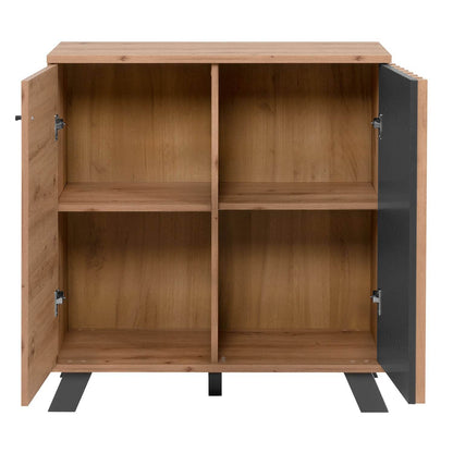 Kommode Sideboard 80 cm Holz Eiche Anrichte - Palo24