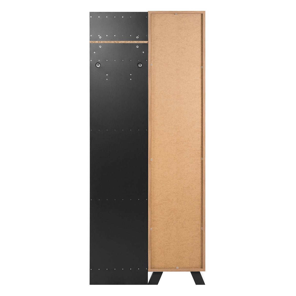 Garderobe Kleiderständer mit Spiegel Garderobenschrank Holz Eiche - Palo24