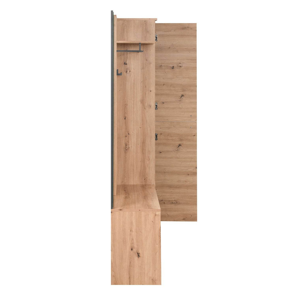 Garderobe mit Sitzbank Kleiderständer Garderobenschrank Spiegel - Palo24