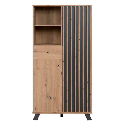 Kommode Highboard Wohnzimmerschrank Sideboard Holz Eiche - Palo24