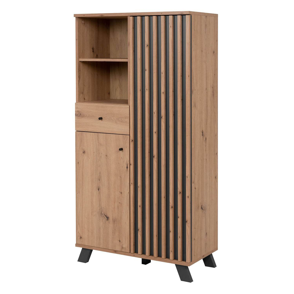Kommode Highboard Wohnzimmerschrank Sideboard Holz Eiche - Palo24