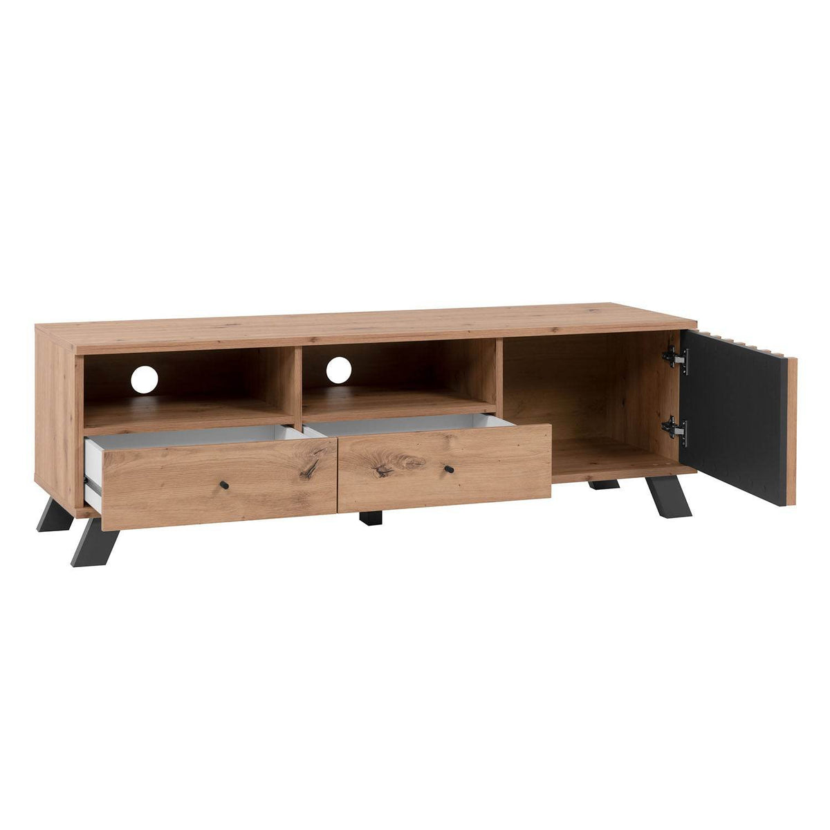 Lowboard TV 138 cm Fernsehschrank Holz Eiche - Palo24