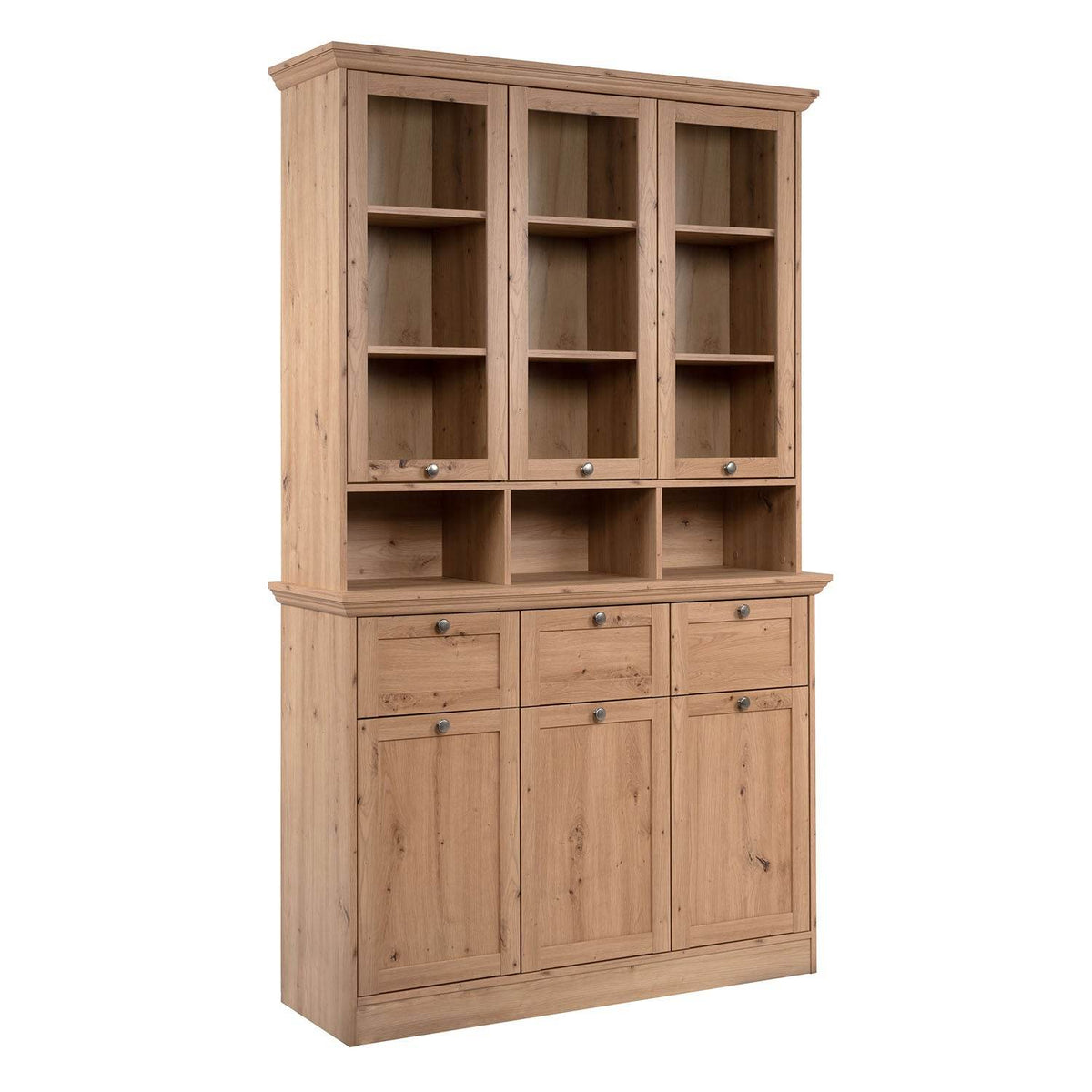 Buffetschrank Vitrinenschrank Küchenbuffet Holz Eiche - Palo24