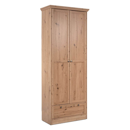 Kleiderschrank Garderobe Holz Eiche Schrank Massiv 2 Türen - Palo24