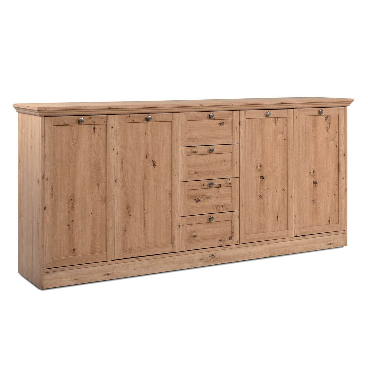 Kommode Sideboard Landhausstil 200 cm breit Holz Eiche - Palo24