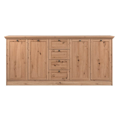 Kommode Sideboard Landhausstil 200 cm breit Holz Eiche - Palo24