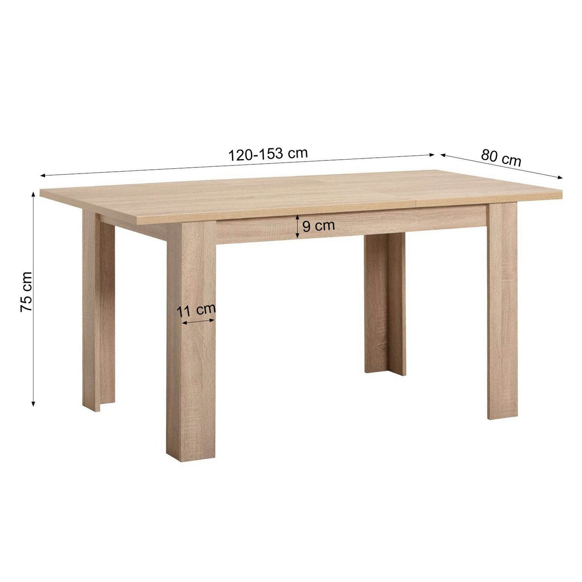 Esstisch mit 4 Stühlen Set 120x80 cm Samt Natur Creme - Palo24