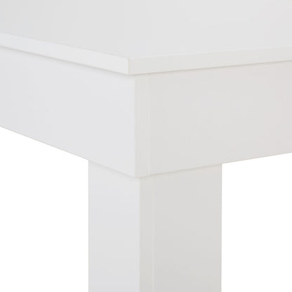 Essgruppe | 2er-Set Polsterstühle Creme Samt ohne Armlehne | Esstisch Weiss 90 x 60 cm