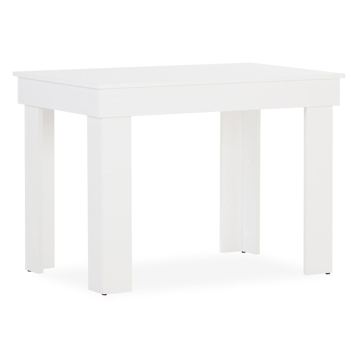 Essgruppe | 2er-Set Polsterstühle Grau Samt ohne Armlehne | Esstisch Weiss 90 x 60 cm