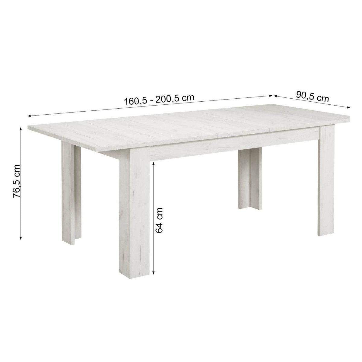 Esstisch mit 4 Stühlen Set Essgruppe Shabby Weiss 160x90 cm - Palo24